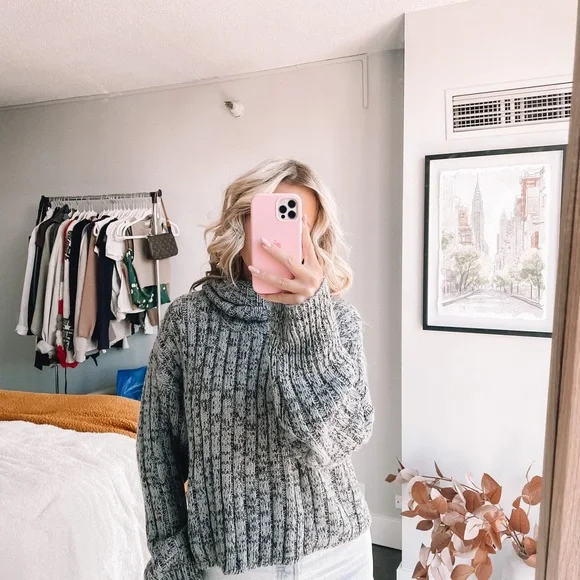 Urban Outfitters Gray Knit Cowlneck Sweater - Picture 7 of 7